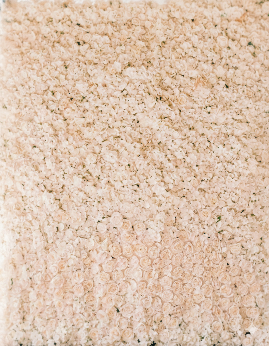 Blush Peach Flower Wall