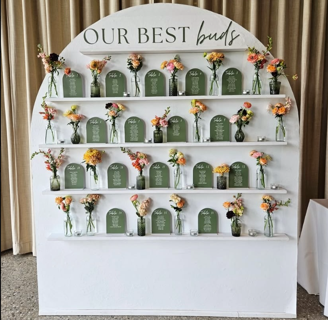 Custom Print Arched Champagne Wall