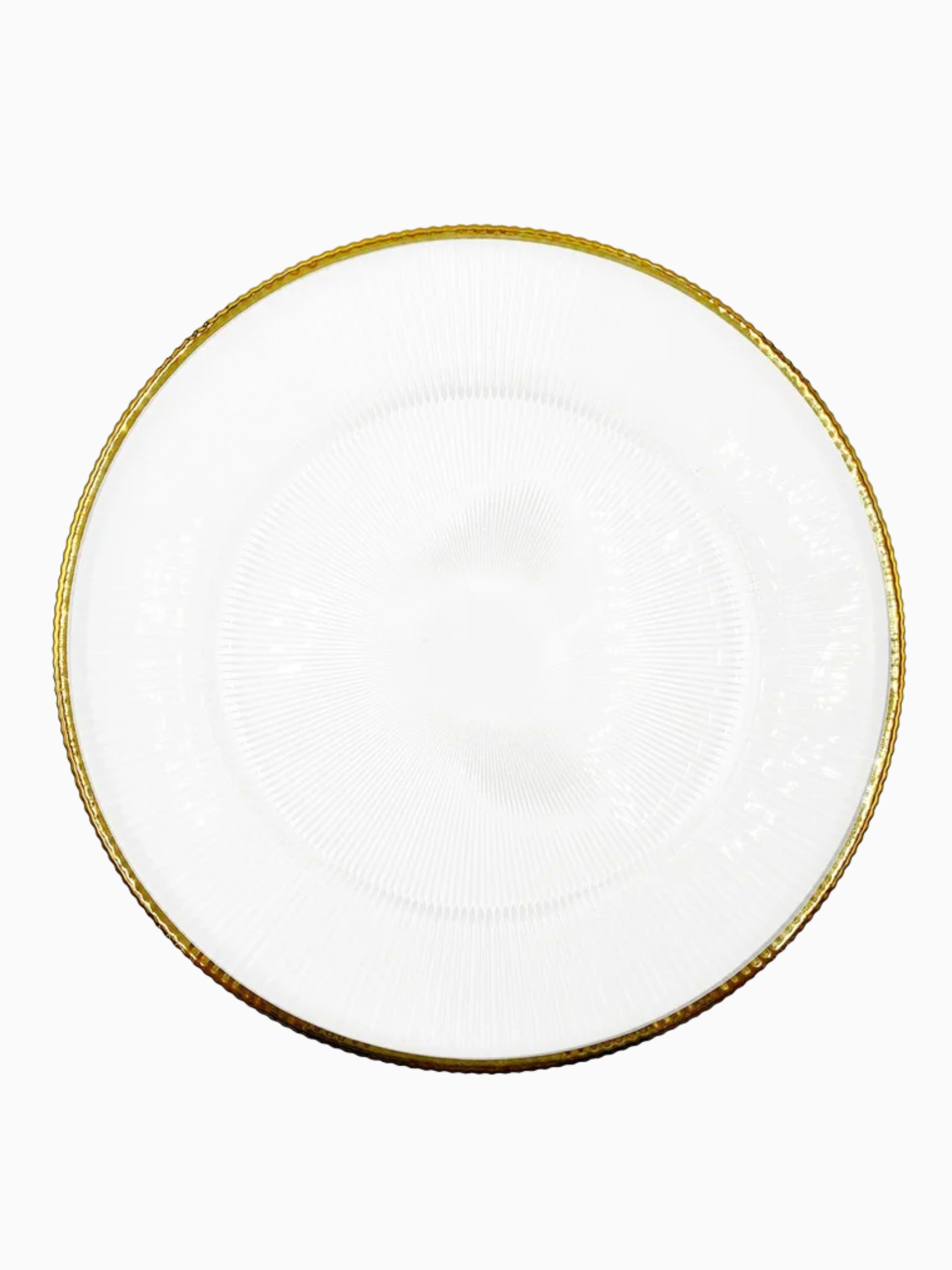 Ribbed with Gold Rim