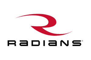 Radian logo with a stylized red 'R' and black text
