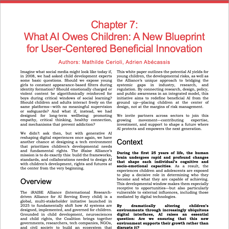 What AI Owes Children: A New Blueprint for User-Centered Beneficial Innovation