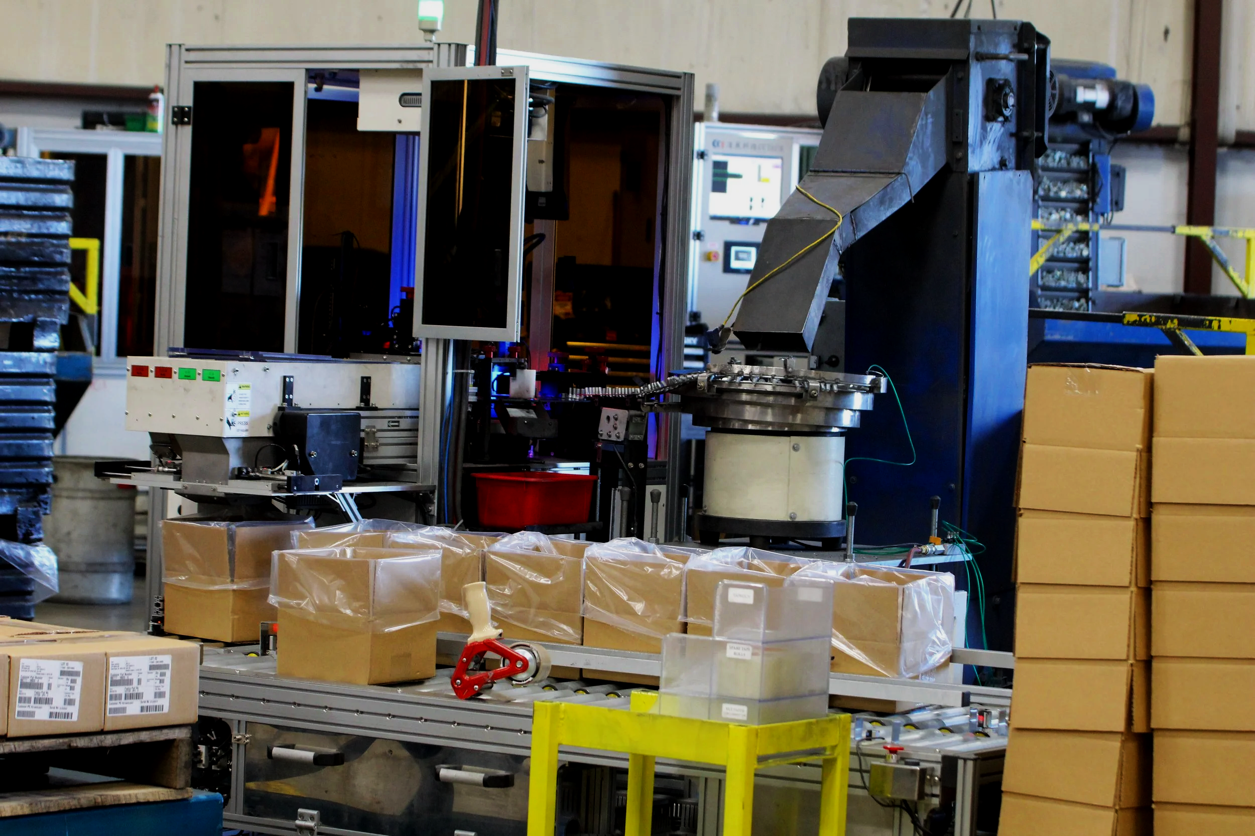 Automated laser and vision inspection systems for high-speed fastener sorting and quality compliance.