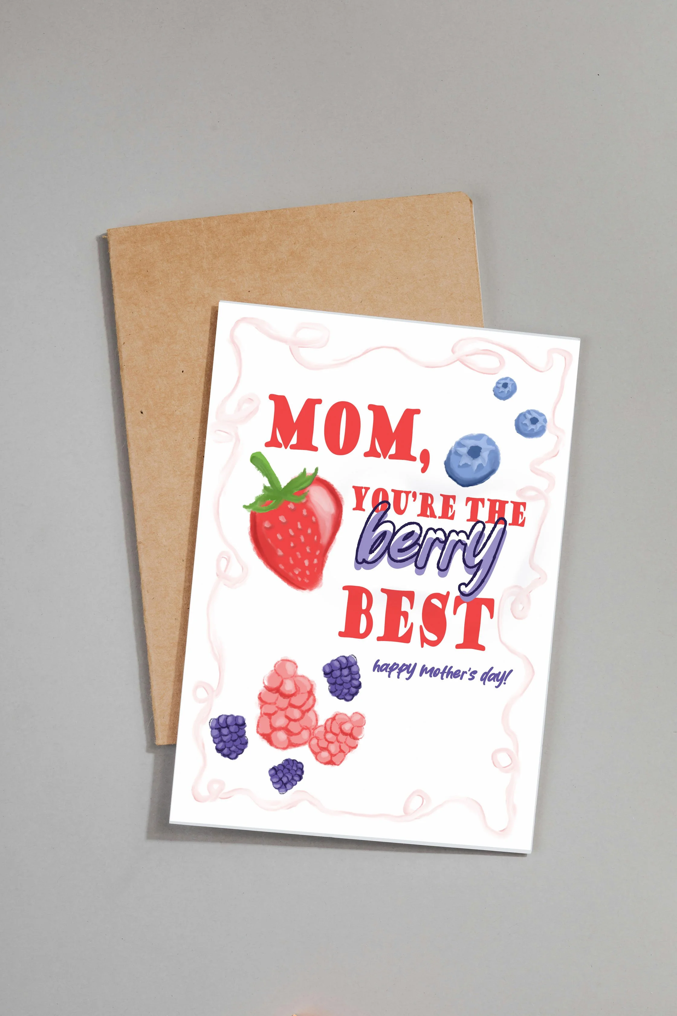 You're the Berry Best Mother's Day Card Mockup