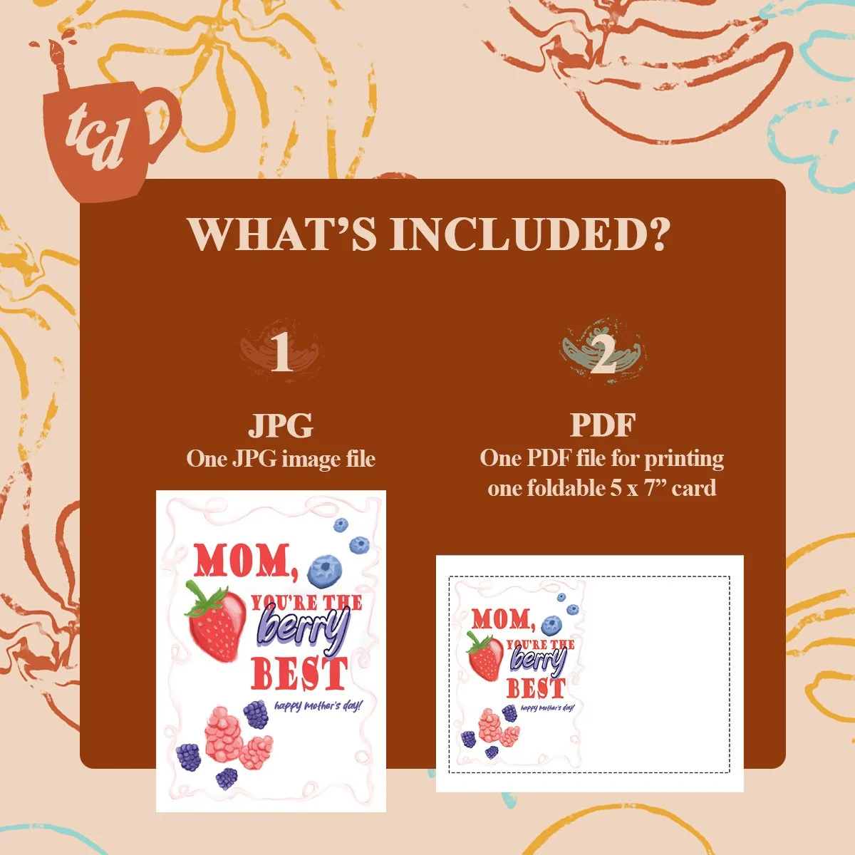 Greeting Card Digital Download Instructions