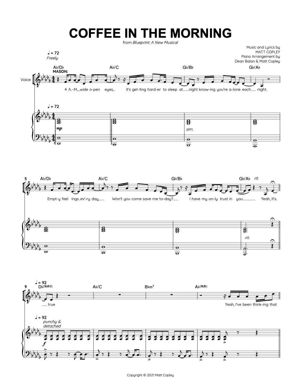 Coffee In The Morning (Sheet Music)