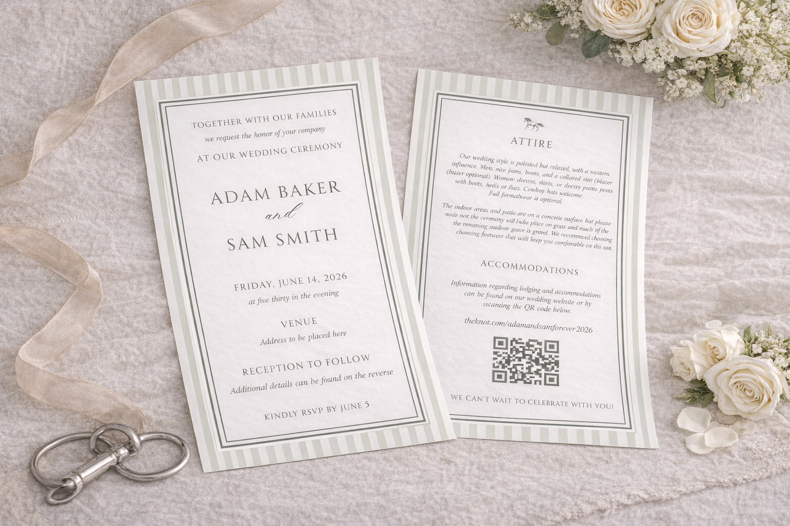 Elegant wedding invitations and floral accents.png