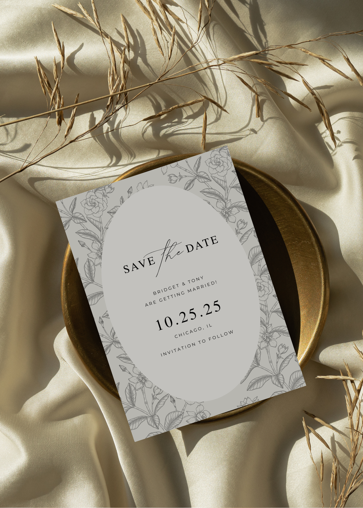 Modern Victorian Save the Date Concept