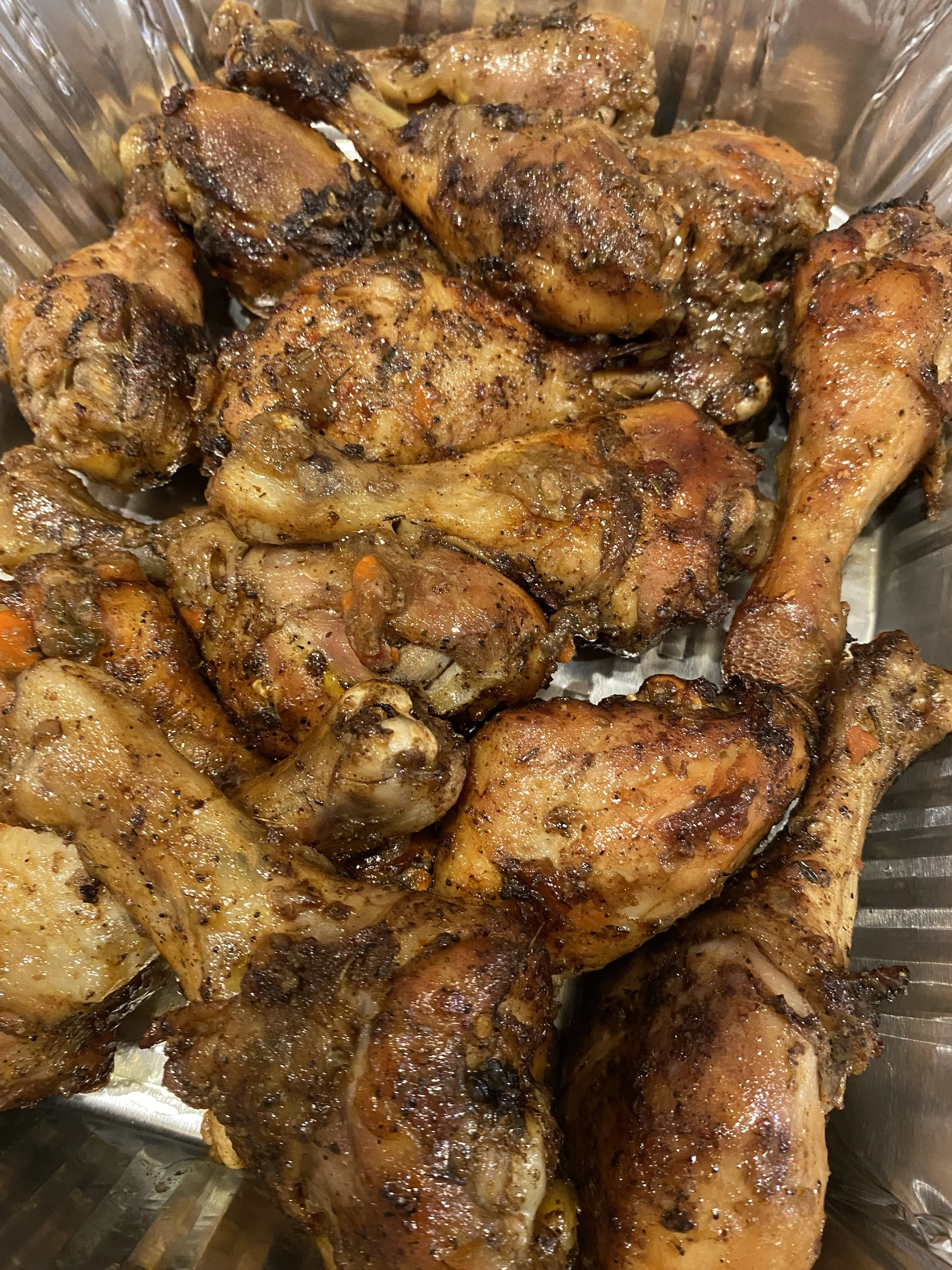 Jerk Chicken Drumsticks (12 pieces) 8x8 Tray