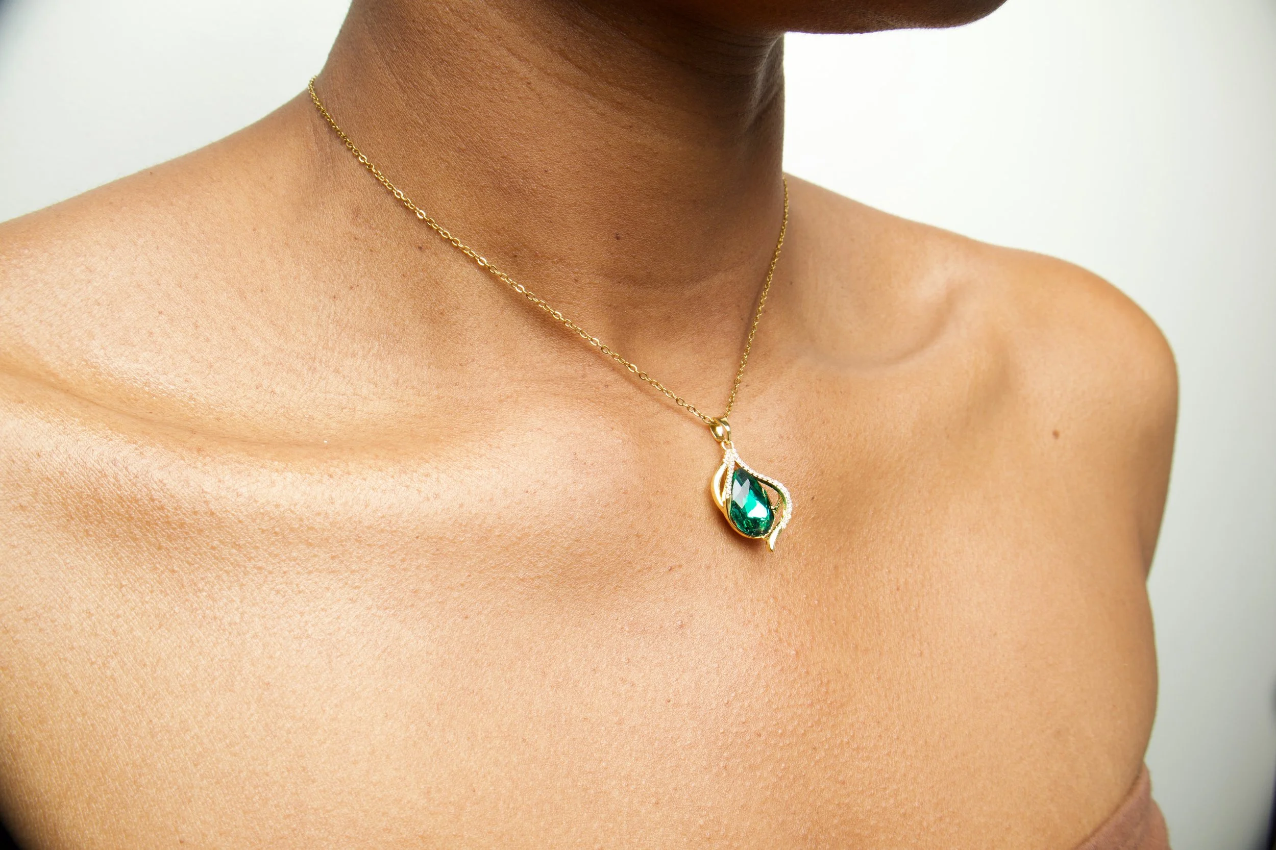 Emerald Drop Necklace