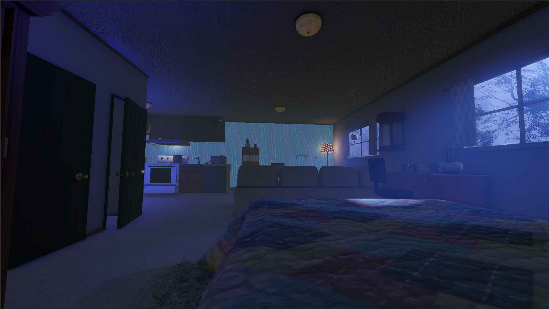 Environment during night cycle.