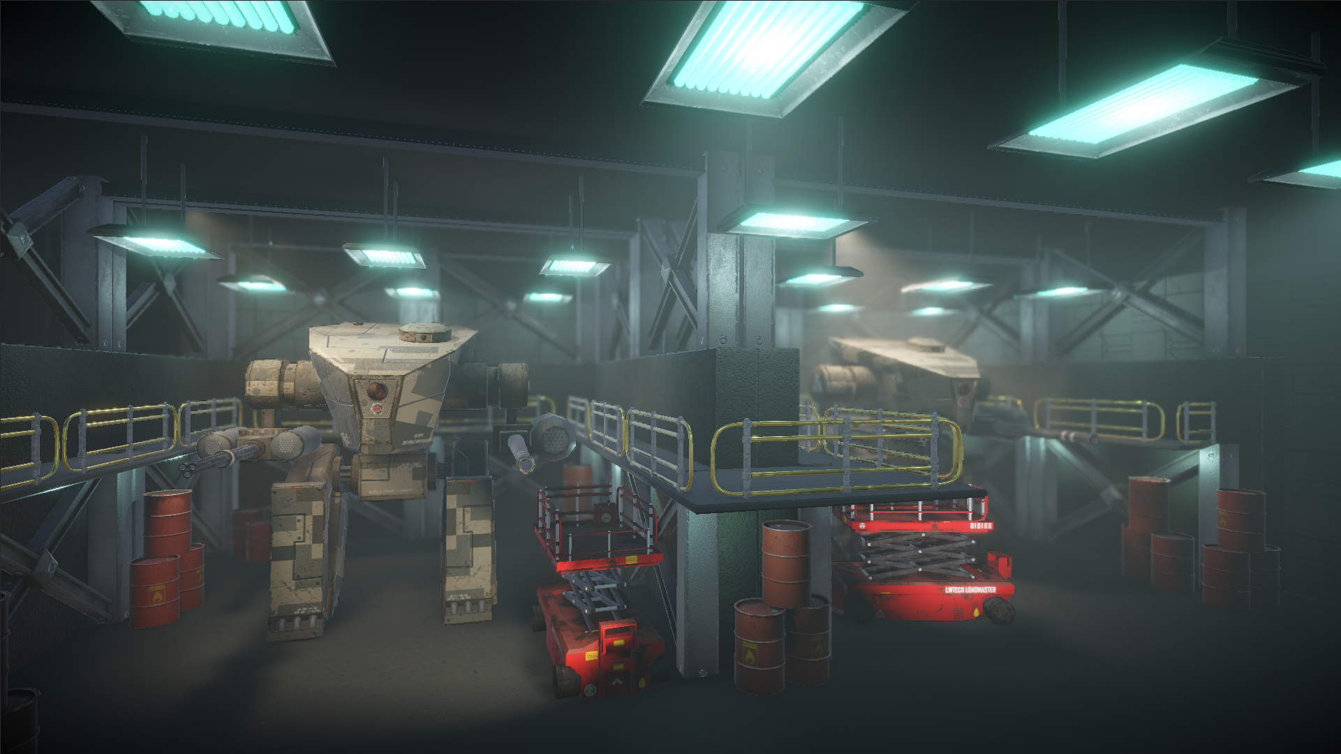 Mech Hangar - UNITY Environment
