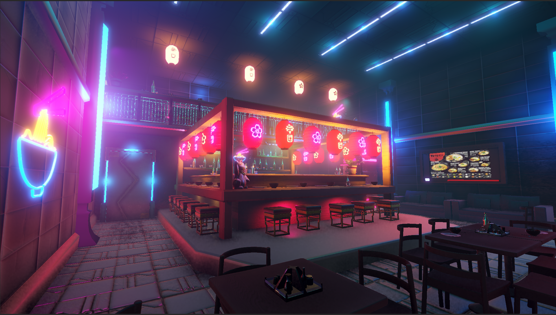 Cyberpunk Ramen Shop - UNITY Environment