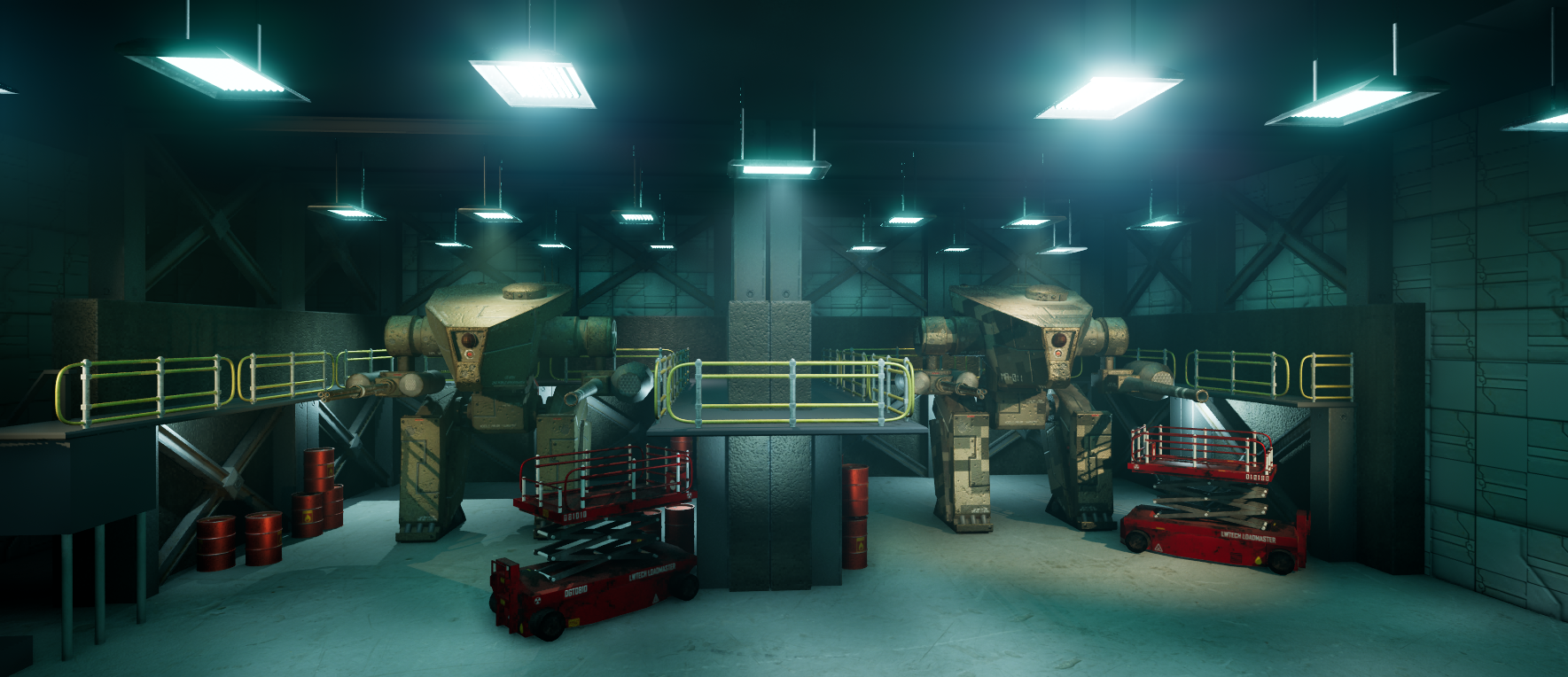 Mech Hangar - UE5 Environment