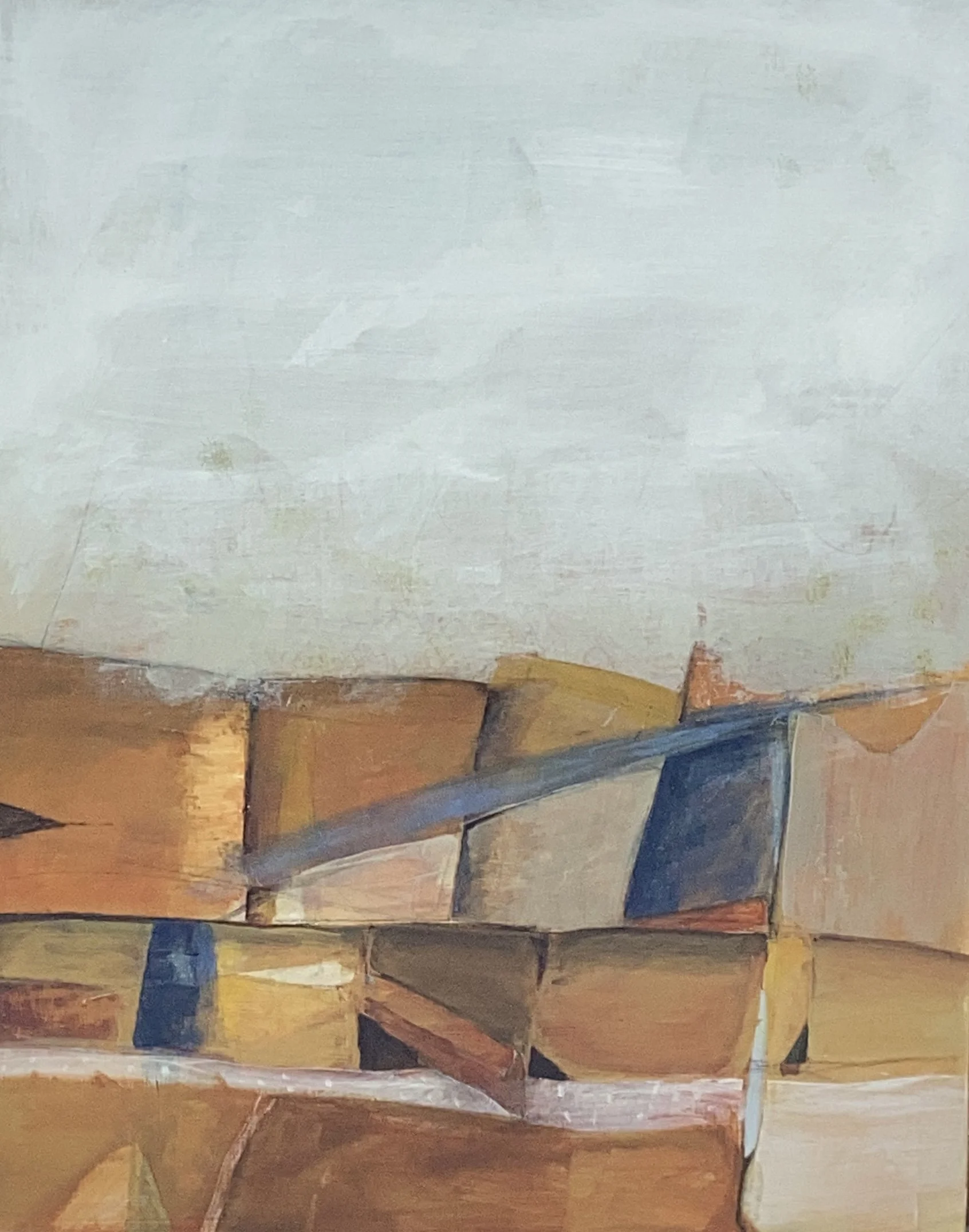 "Overcast",  2026. Acrylic on wood - 16"x20"