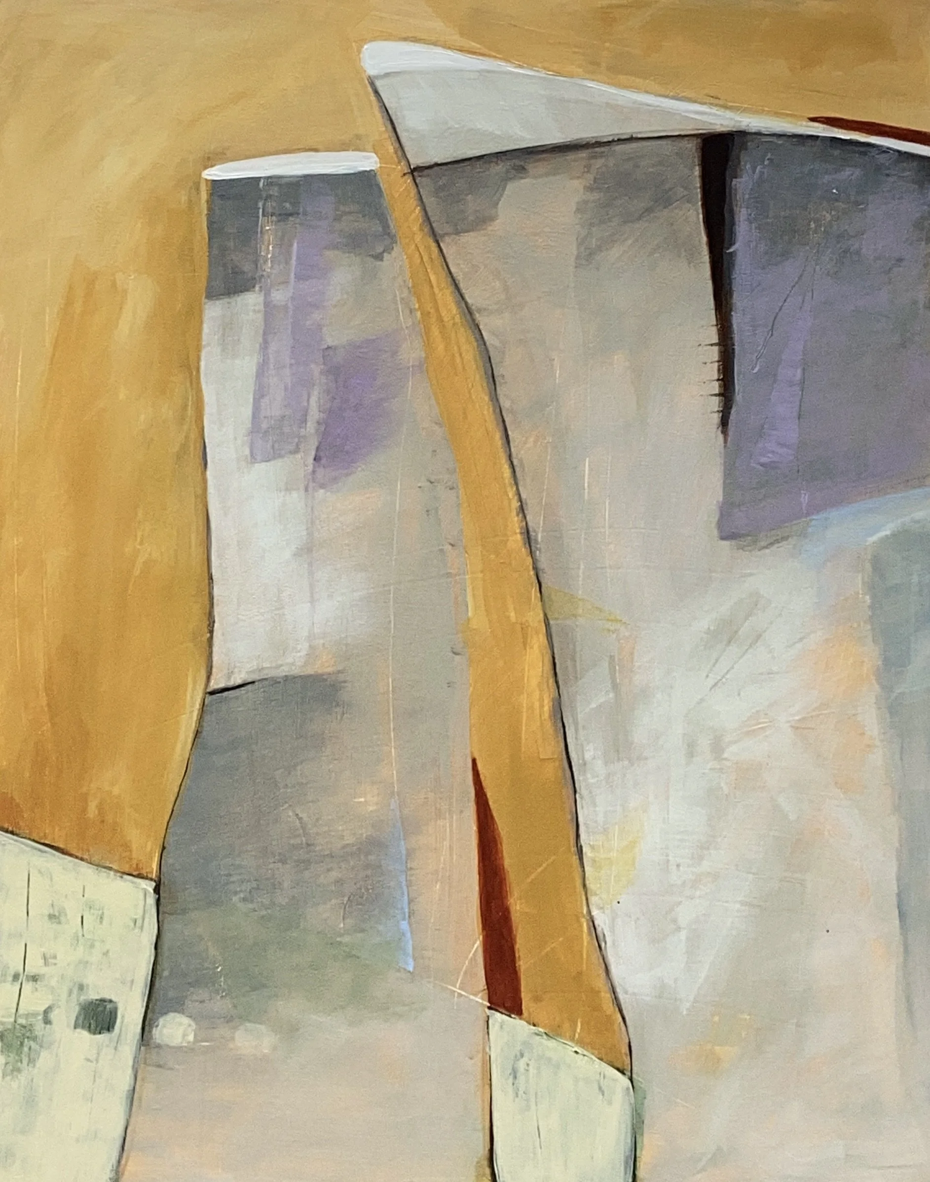 "Separated", 2025. Acrylic on wood panel - 16" x 20"