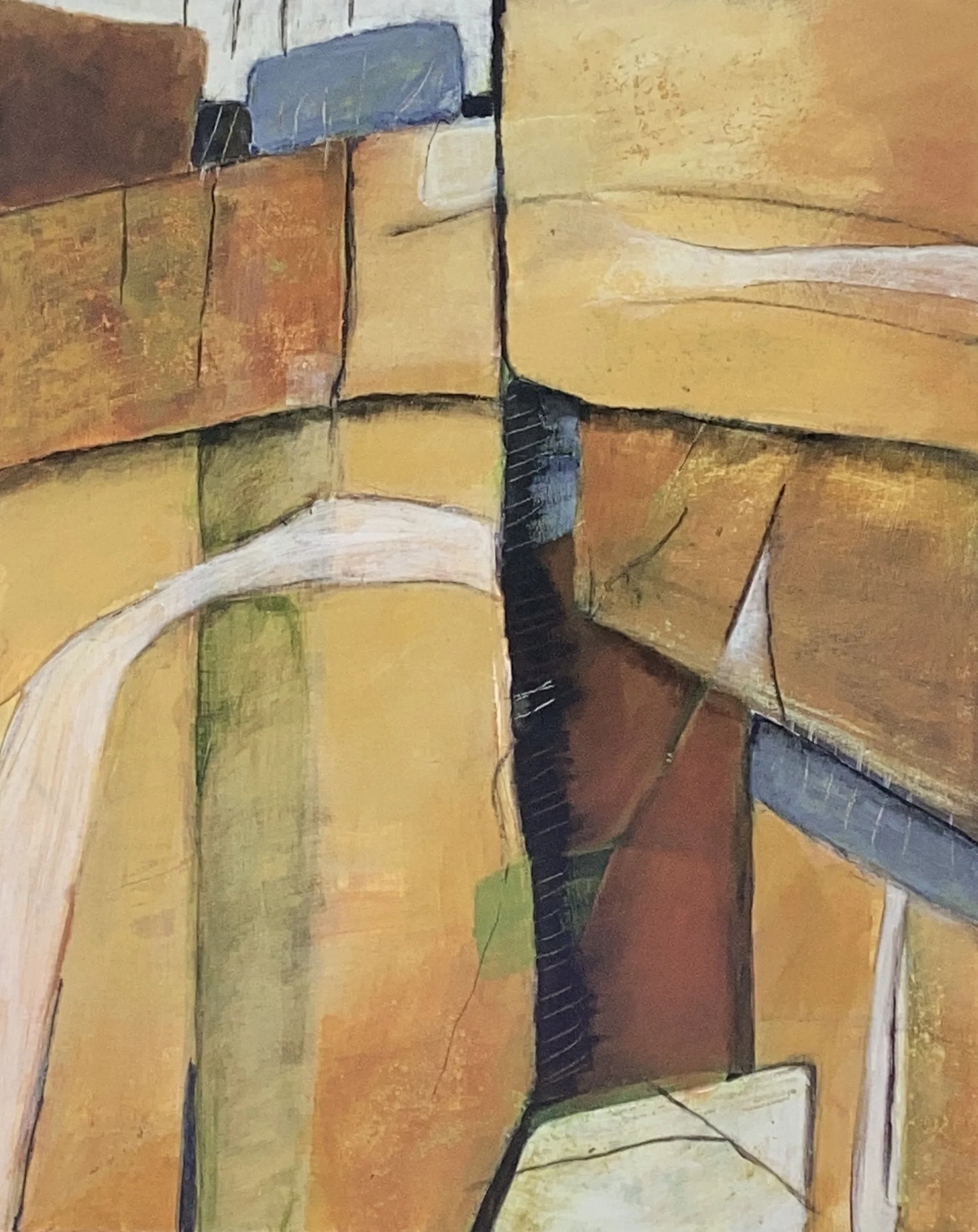 "Palisade Falls", 2026. Acrylic on wood panel - 16"x20"