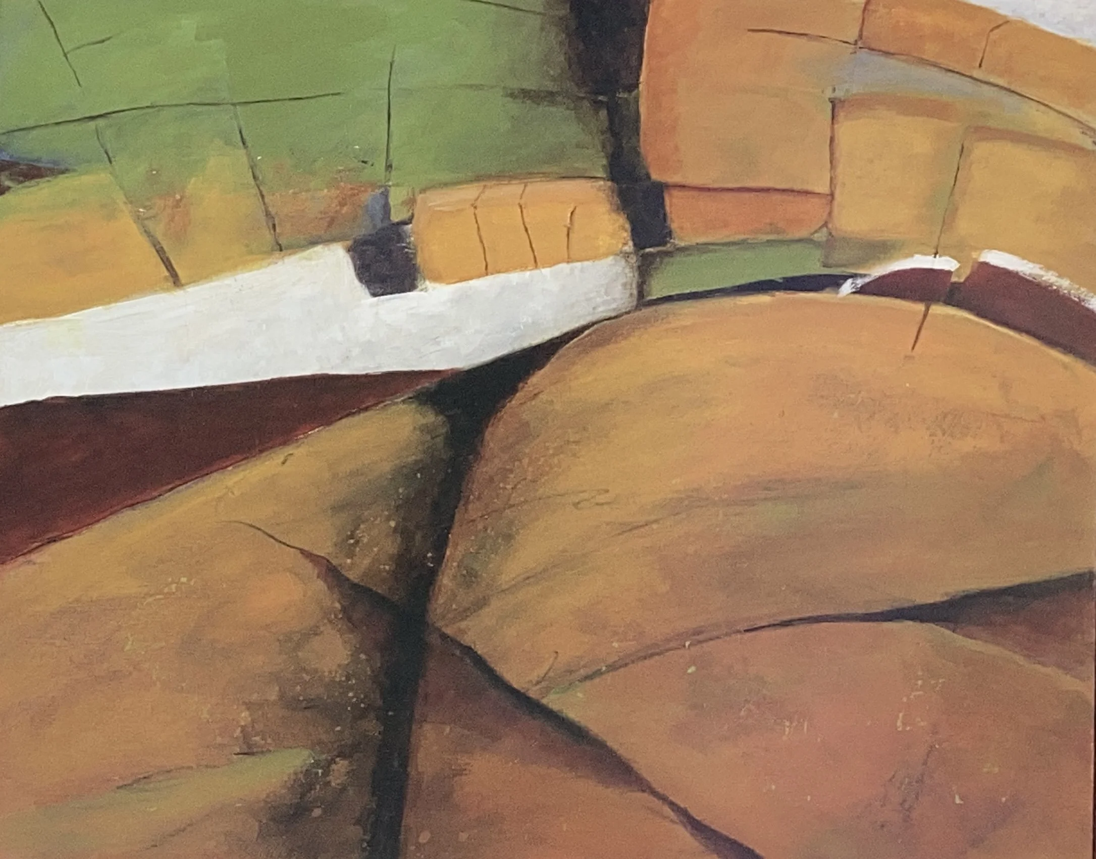 "Knight Lake", 2026. Acrylic on wood panel - 20"x16"