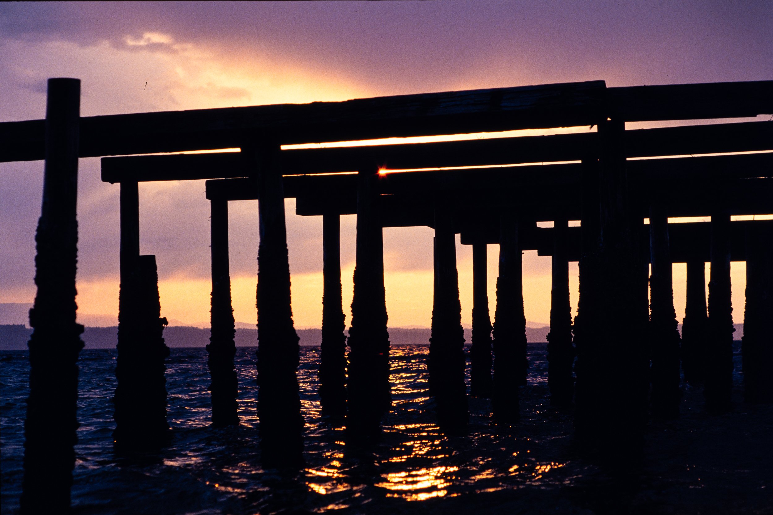 Abandoned Pier at Sunset