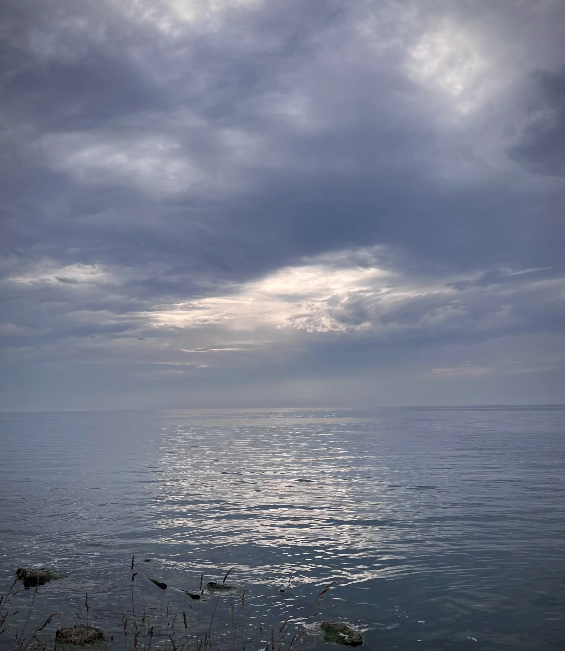 Lake View with Shimmering Light