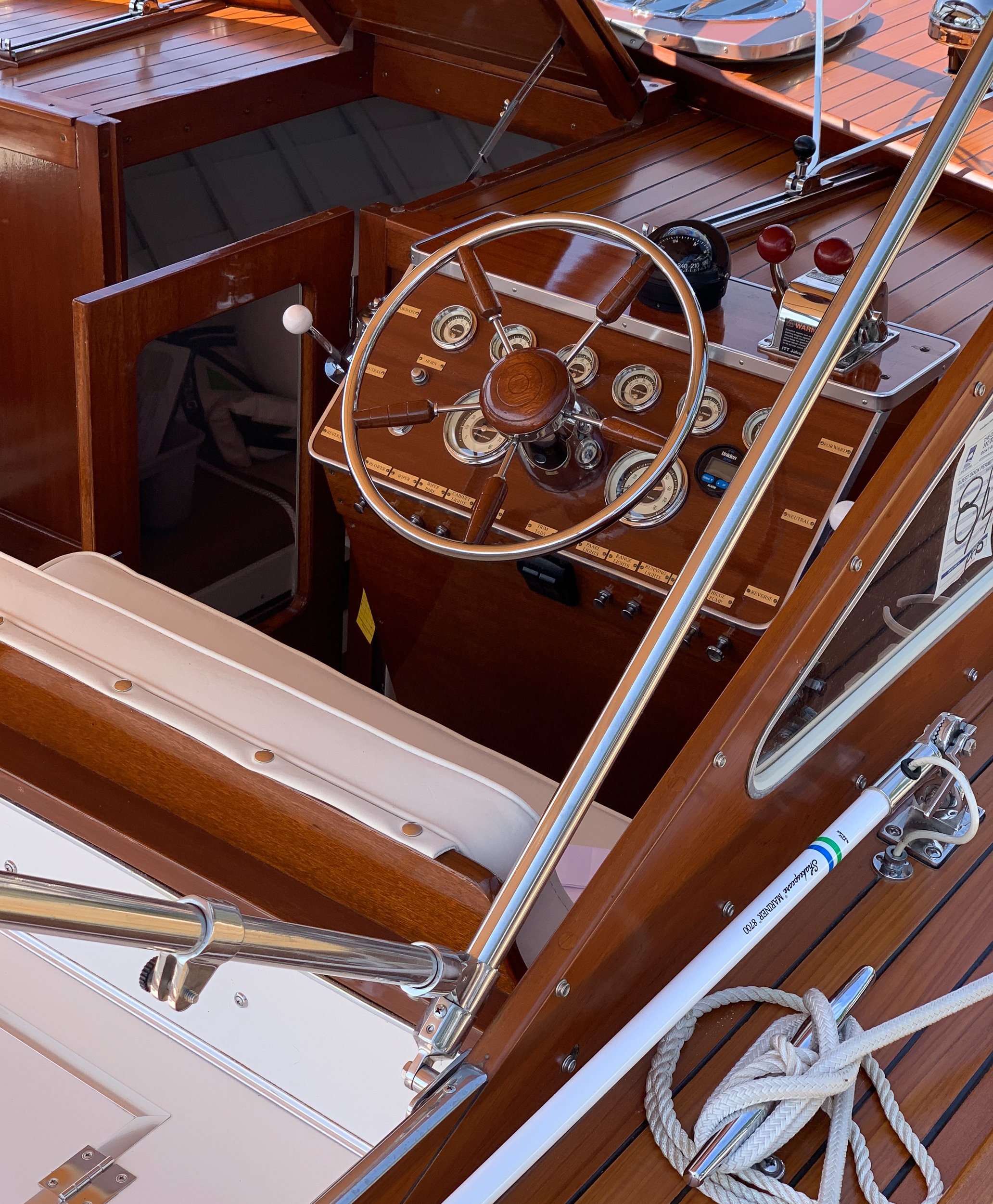 Helm of Wooden Boat