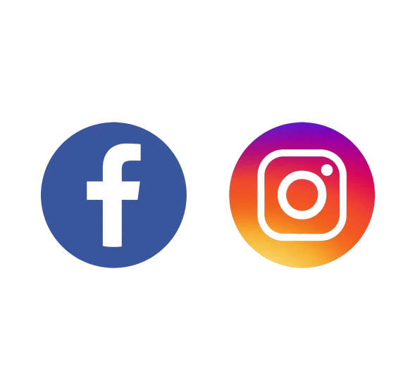Facebook and Instagram logos side by side.