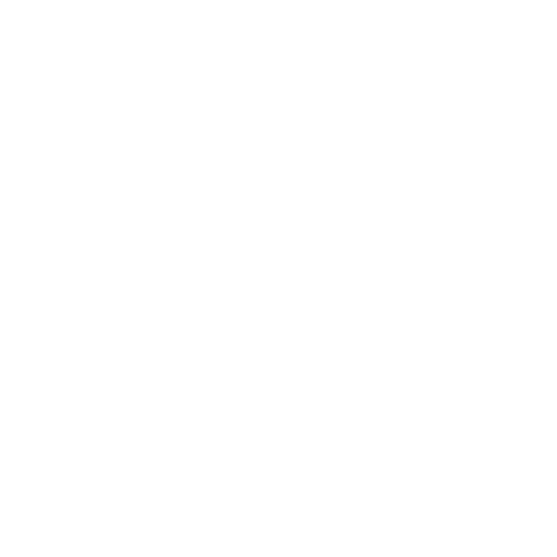 White paw print icon on black background.