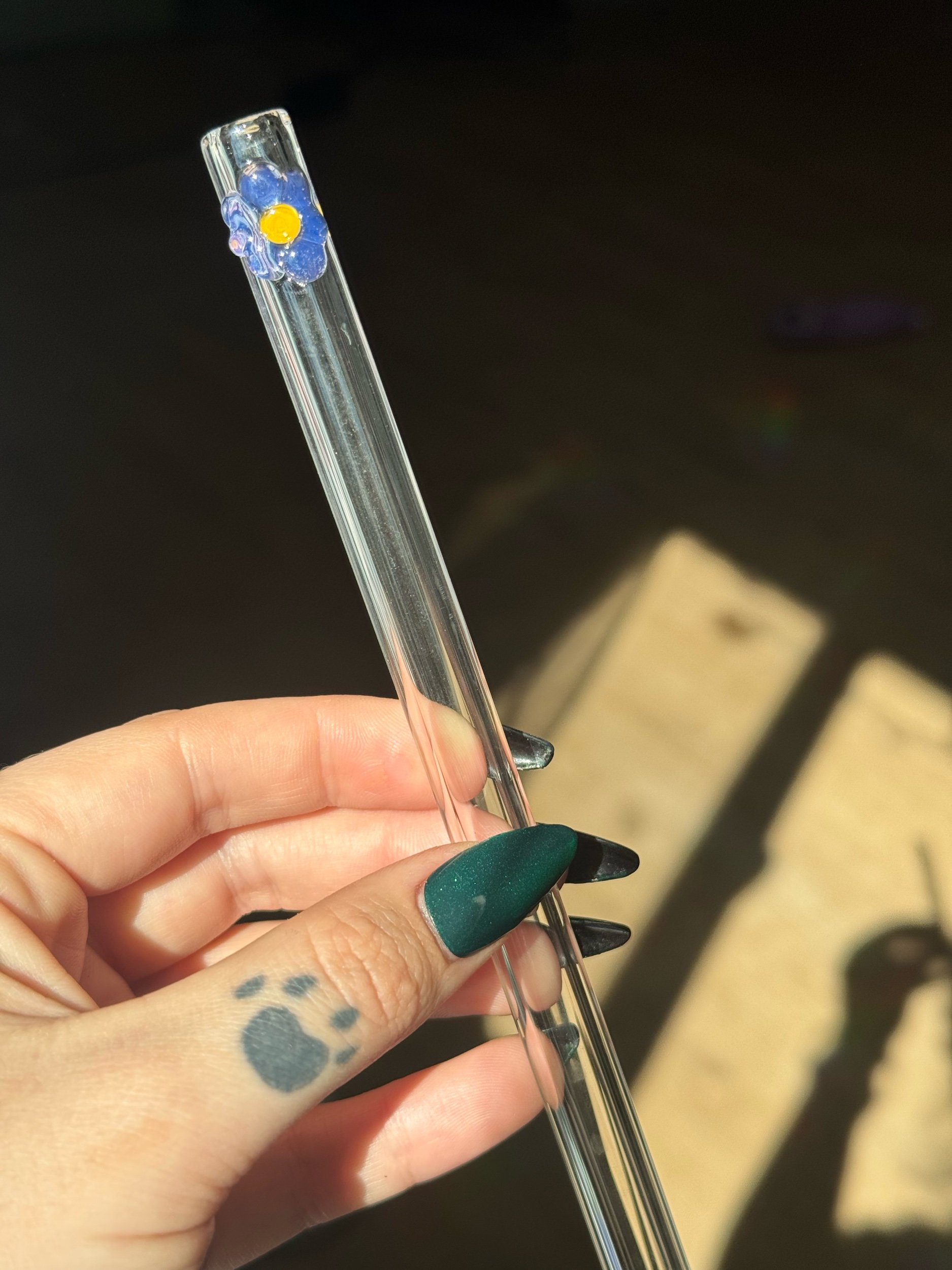 clear-purple-daisy-glass-straw