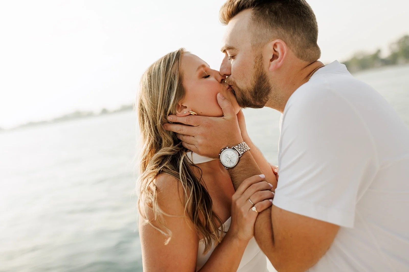 MONICA + TYLER, lake st clair michigan summer engagement session