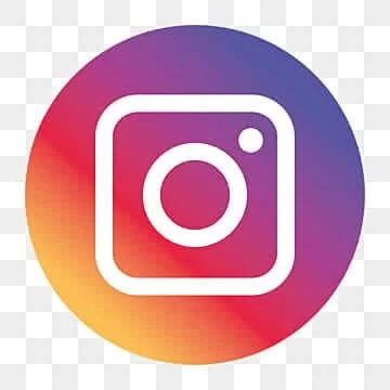 Instagram logo with a circular gradient background from purple to yellow.