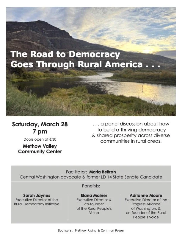The Road to Democracy Goes Through Rural America, March 28, 7pm