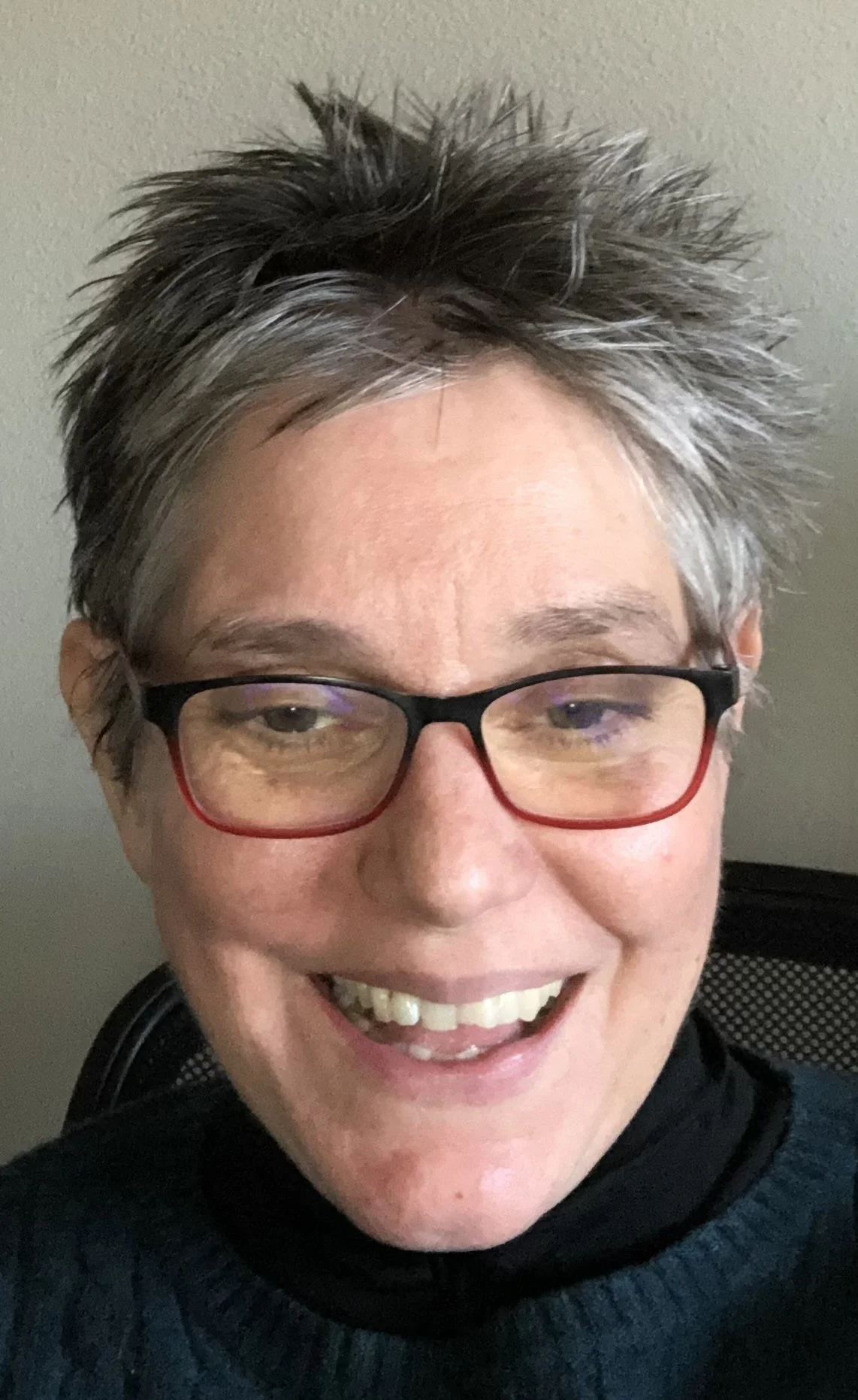 A picture of Terry Ross with short, spiky gray hair and glasses.