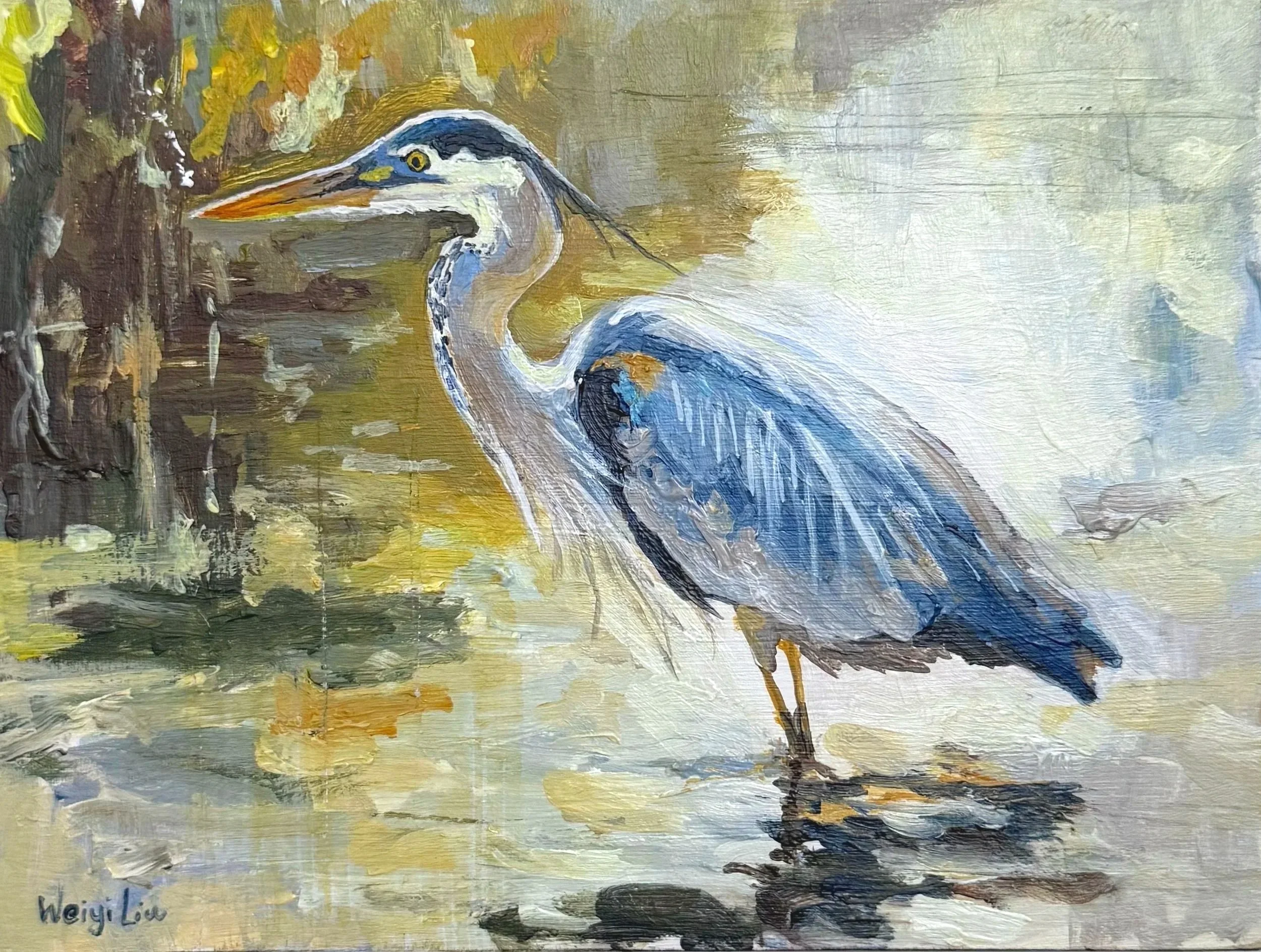 "Still Waters" 6x8 acrylic on birch wood original - $N/A