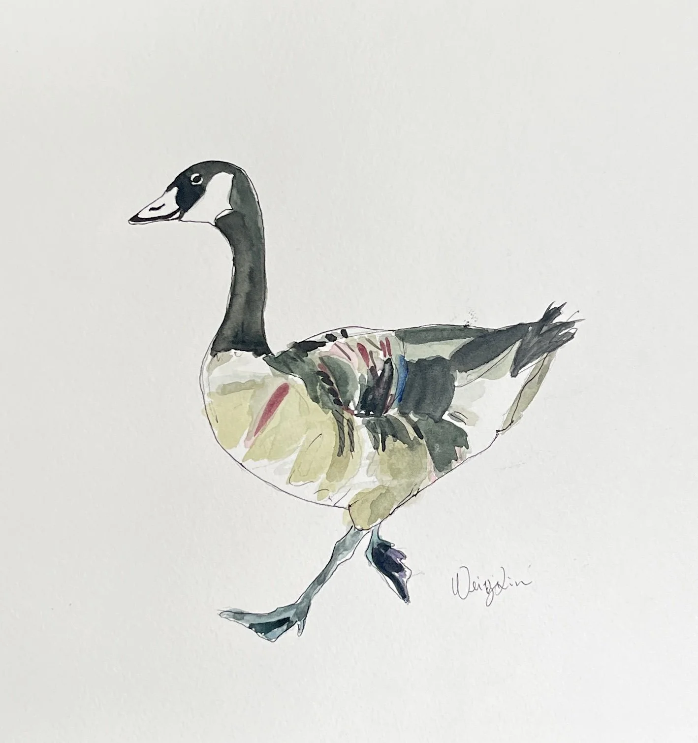 walking goose1_weiyiliuart.jpg