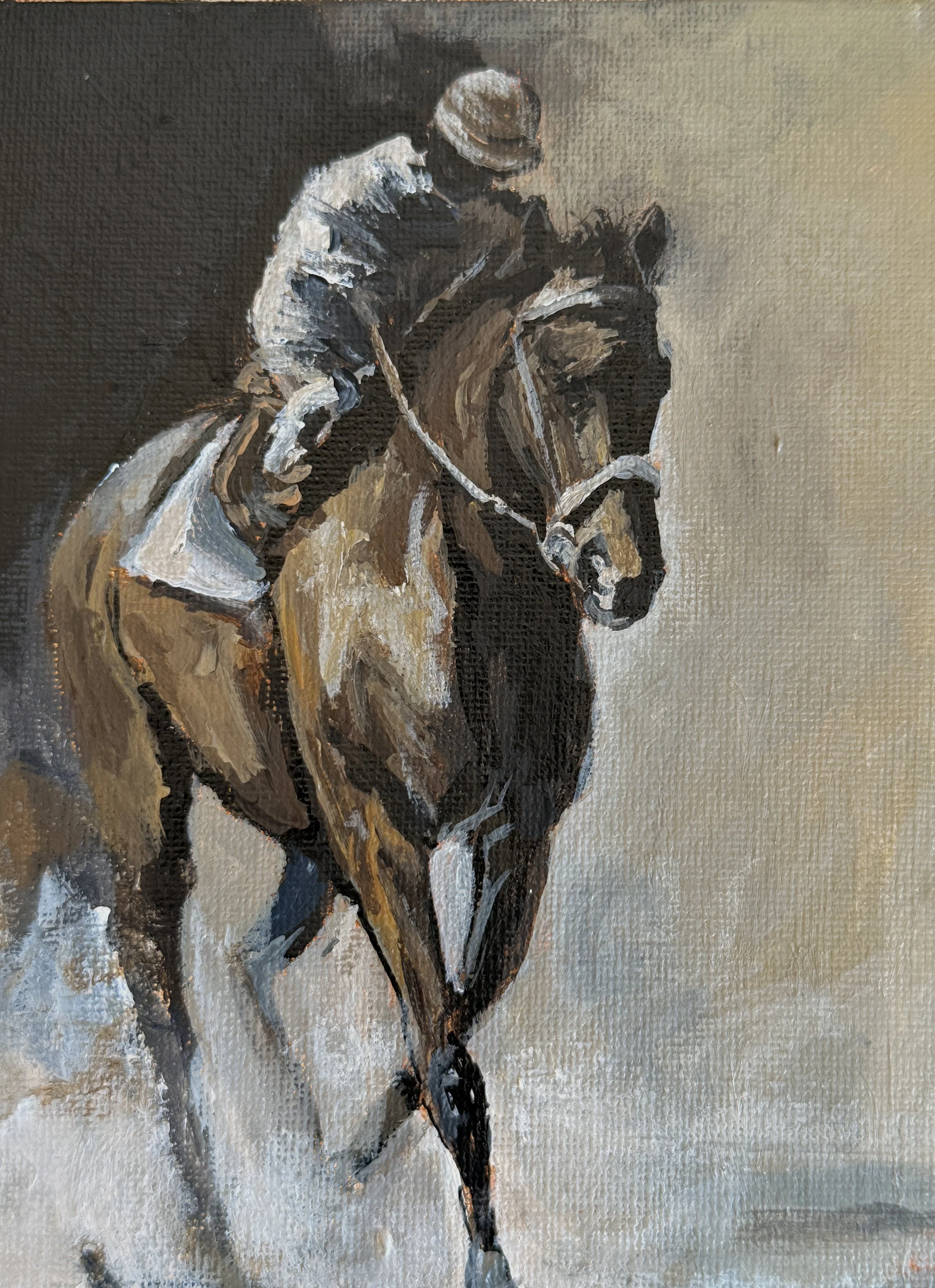 "Cadence" 5x7 acrylic on panel original, unframed - $175