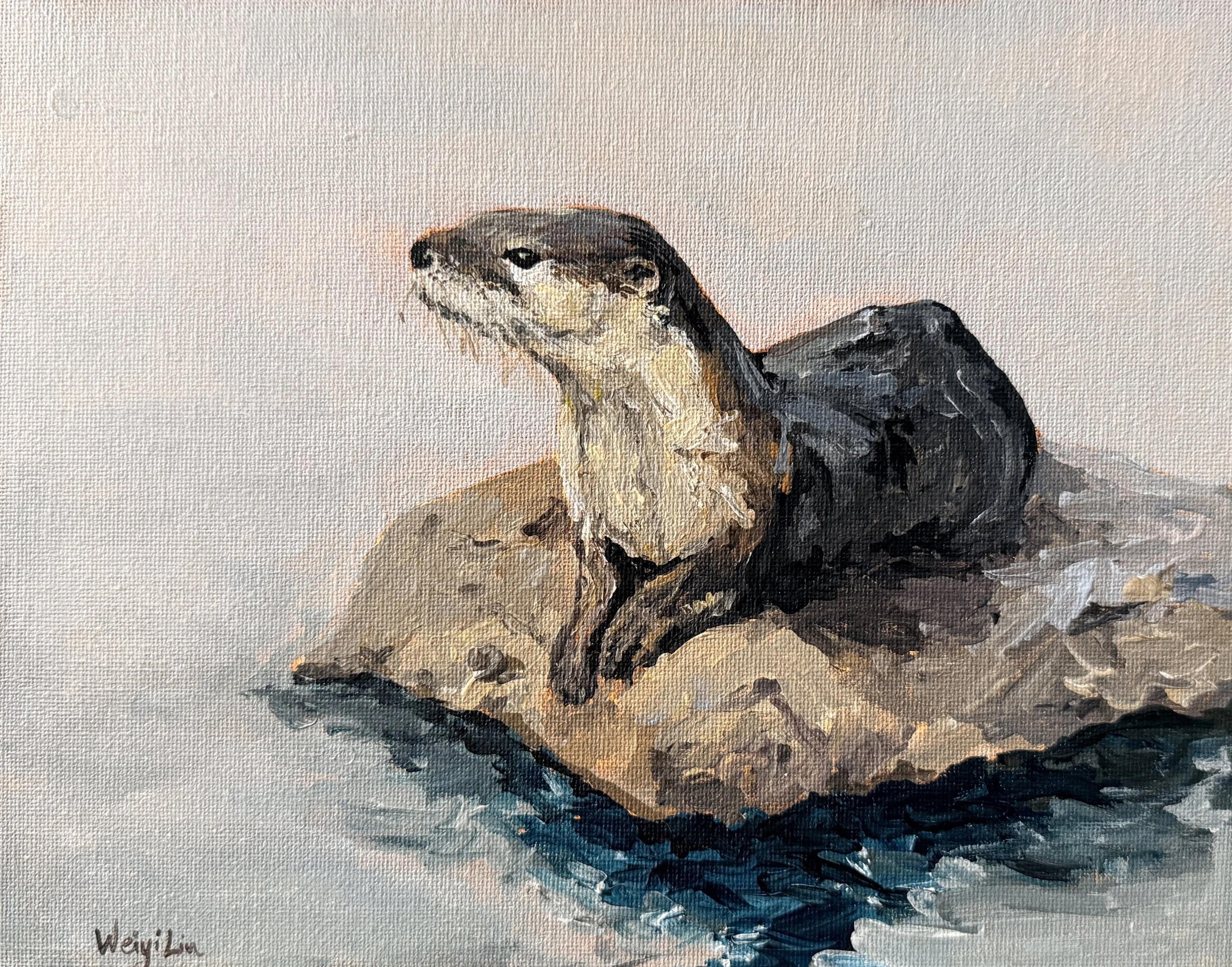 "Current Bound" 8x10 acrylic on panel original - $N/A