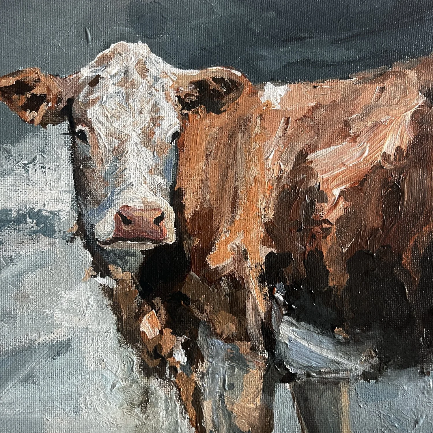 "Rust" 8x10 acrylic on panel original -$N/A