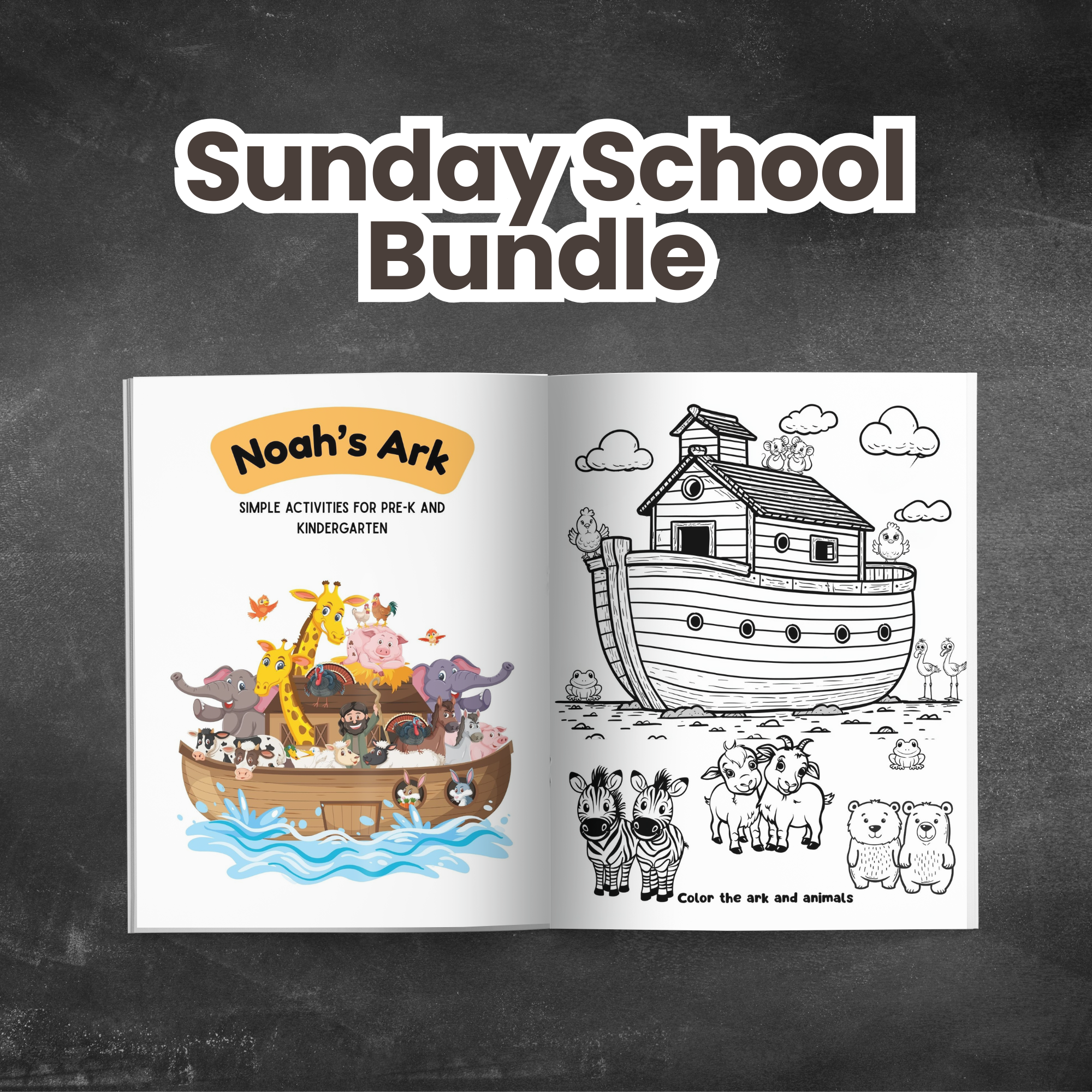 faith-based homeschool and church activity bundle for kids Bible study
