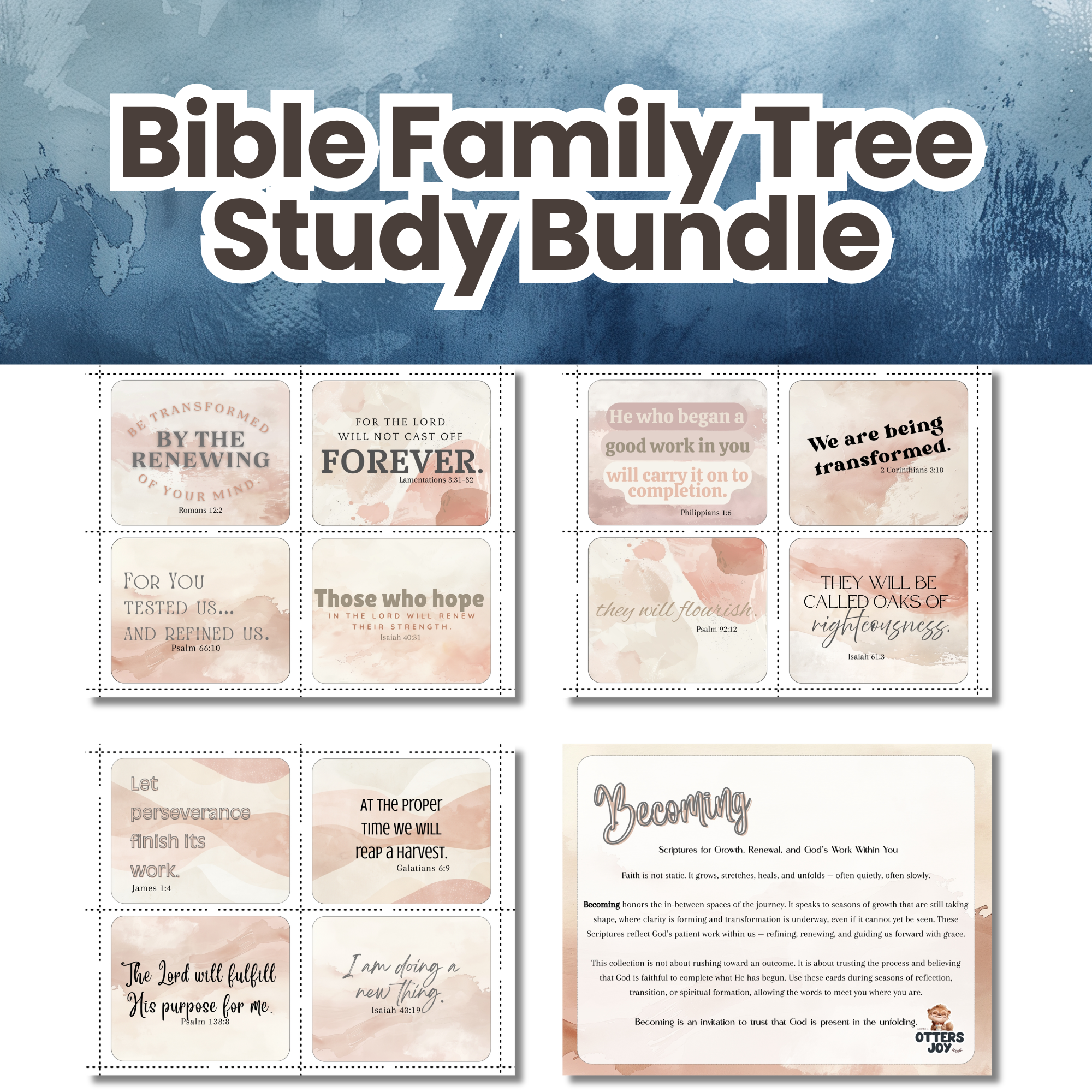 Christian gift bundle with Bible verse cards for encouragement and support