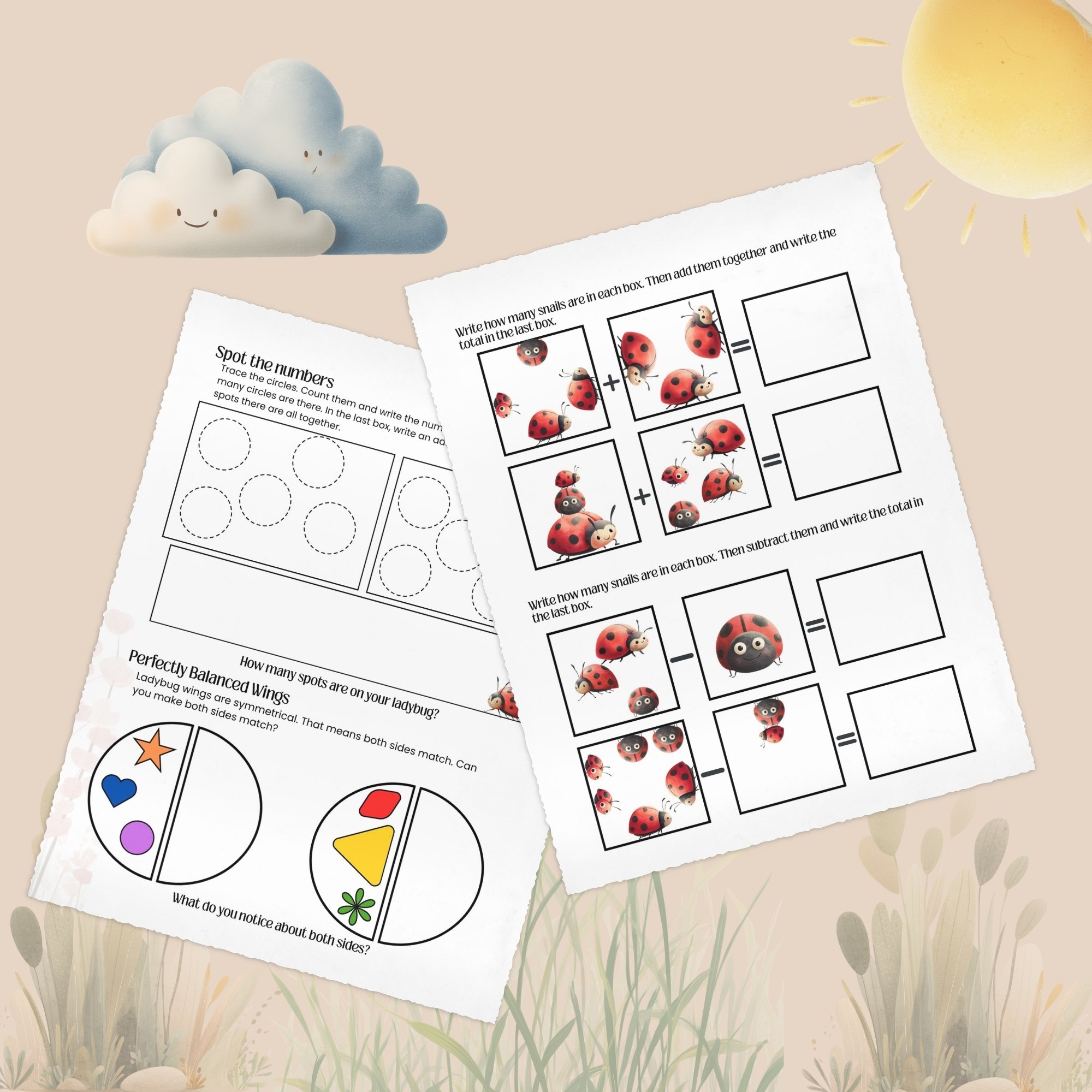 creative learning bundle for kids featuring bugs and garden critter educational activities