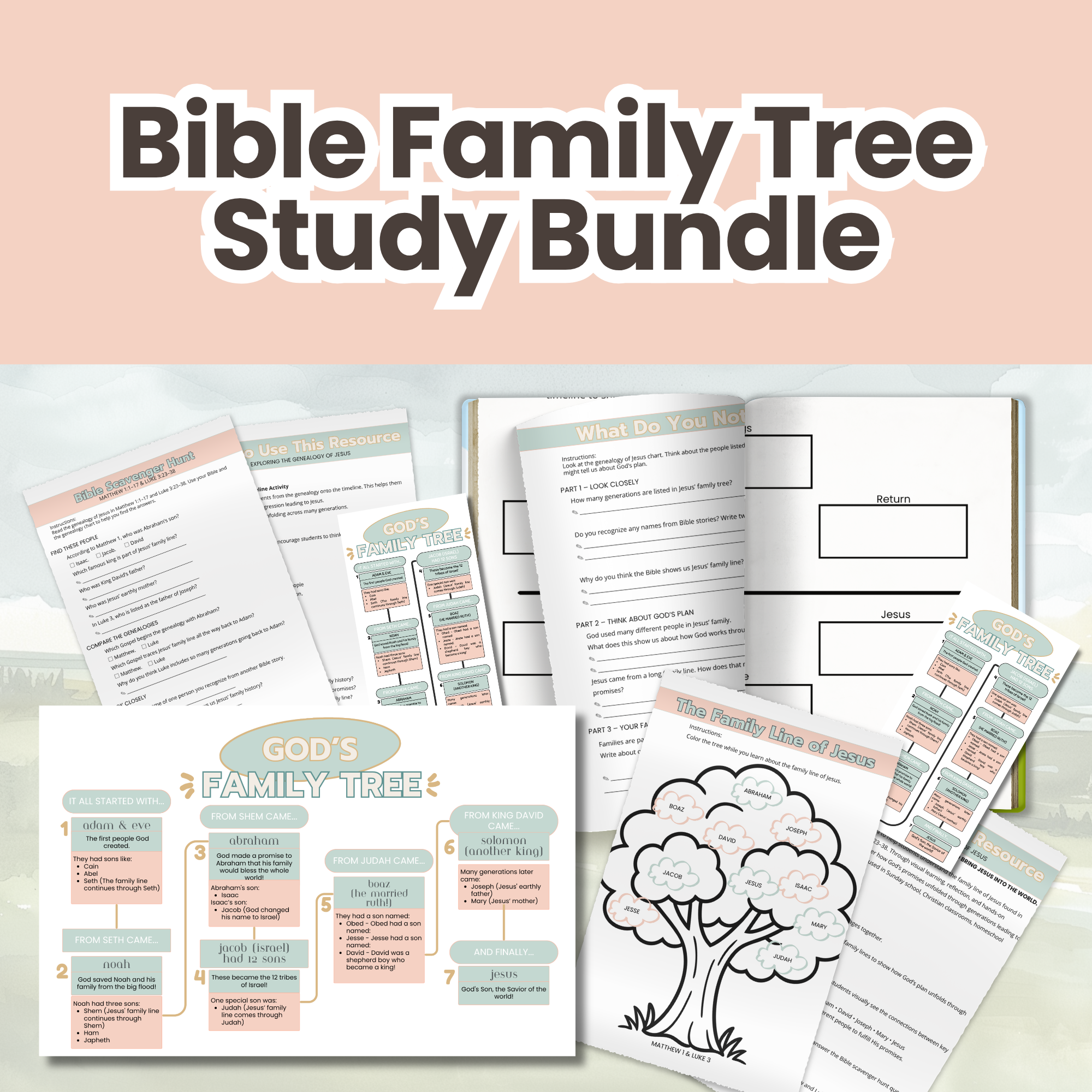 Bible Family Tree Study Bundle