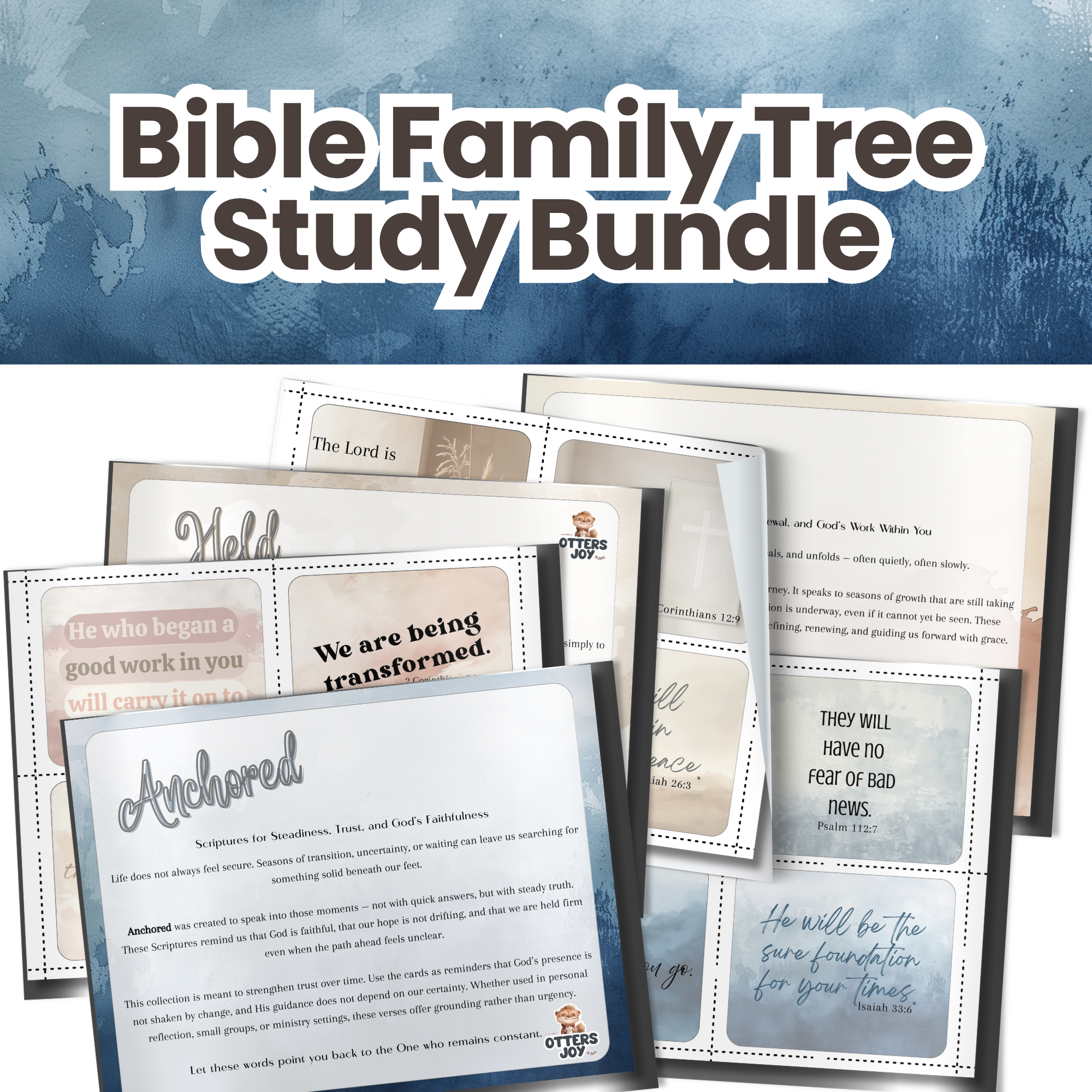 Anchored, Becoming, & Held – Scripture Cards Bundle