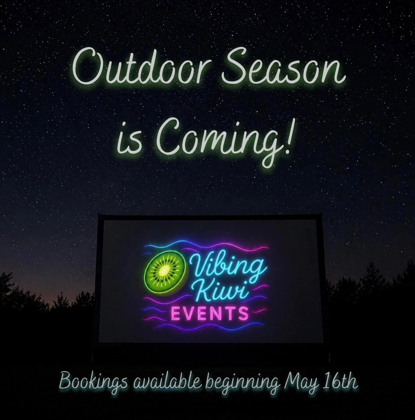 it&rsquo;s almost May&hellip; 👀✨

outdoor movie nights officially start mid-May, and this will be my first season bringing them to life 🤍

cozy nights, open skies, and something a little different 🌙

weekends will be limited, so if you have a date