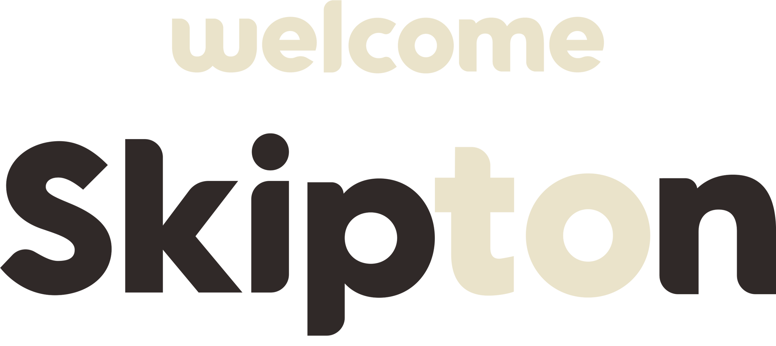 The image features the text 'welcome skidathon' in large, bold letters with a color scheme of light cream for 'welcome' and black for 'skidathon.'