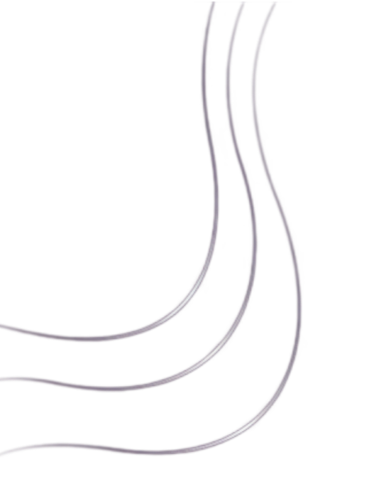 Neon purple and white curved lines on a black background.