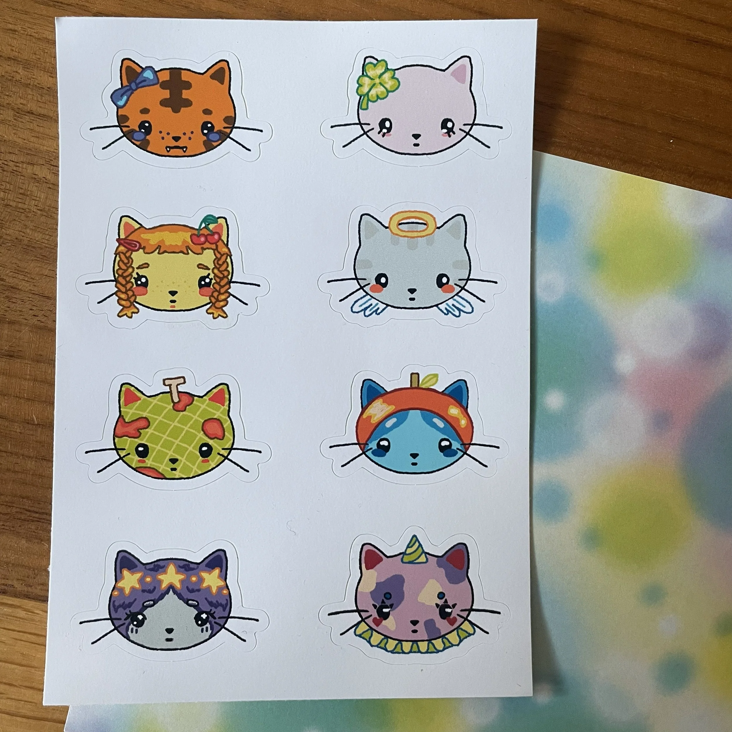 Kitty Cat Faces Sticker Sheet