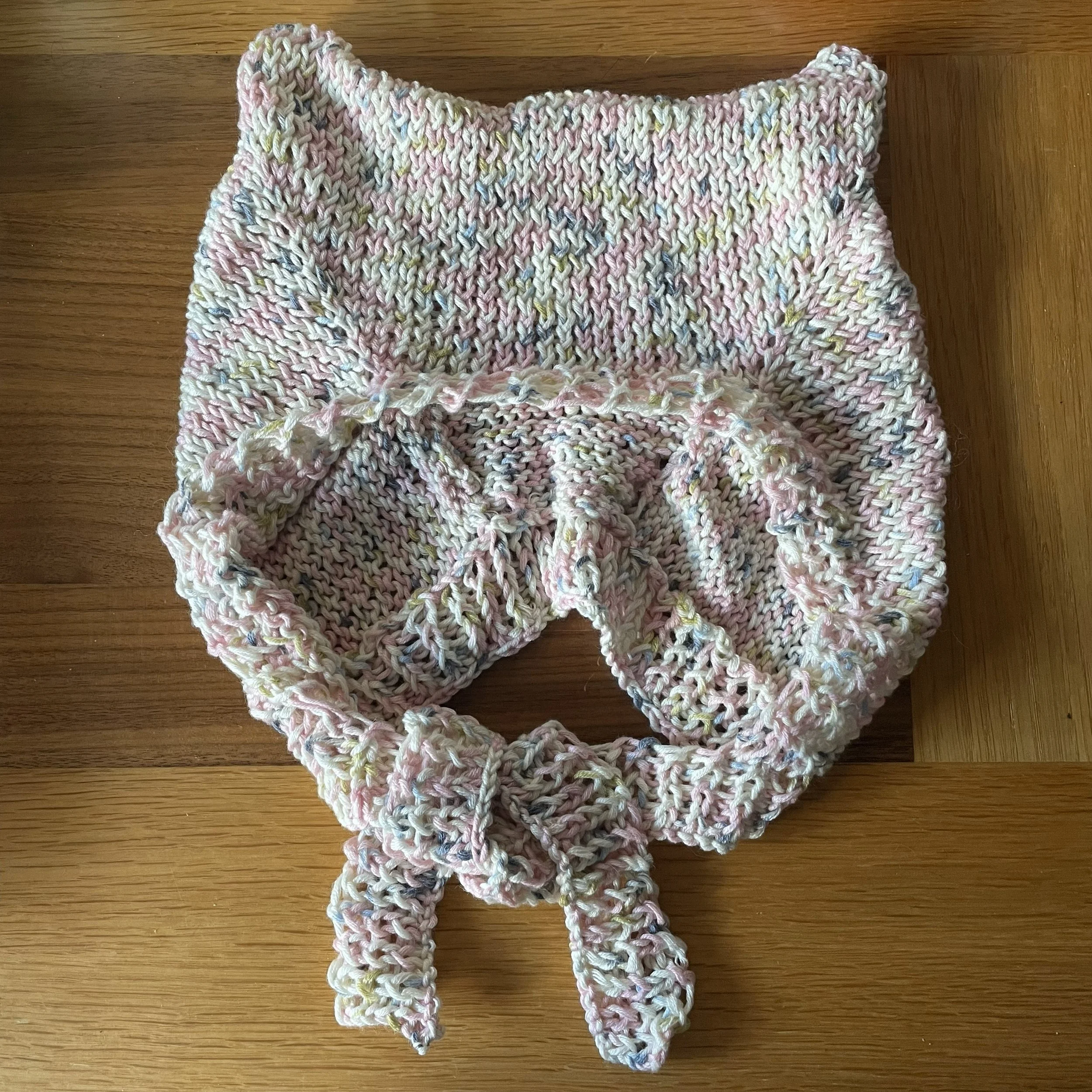 Kitty Knit Bonnet - Pastel Speckle