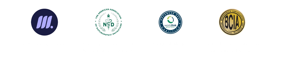 Logos of health and certification organizations with the text "The Membersion Association of Neuropathic Physicants" underneath.
