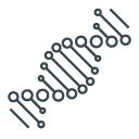 A stylized icon resembling a test tube or container with a wavy liquid inside, featuring a cherry or ball on top and a curved line at the bottom.