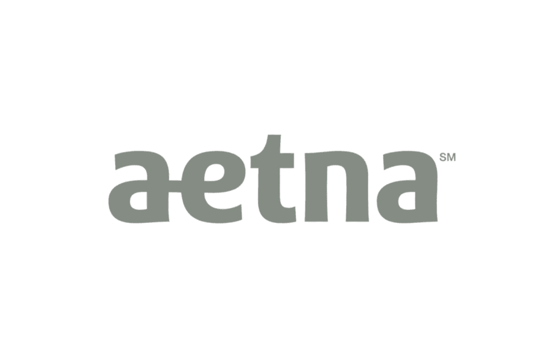 The AETNA logo in gray lowercase letters and a stylized arc above it, representing connectivity or a network.