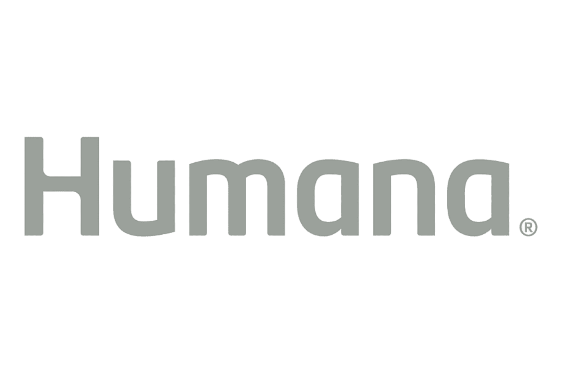 The word 'Humana' written in gray lowercase letters on a black background with a small registered trademark symbol.